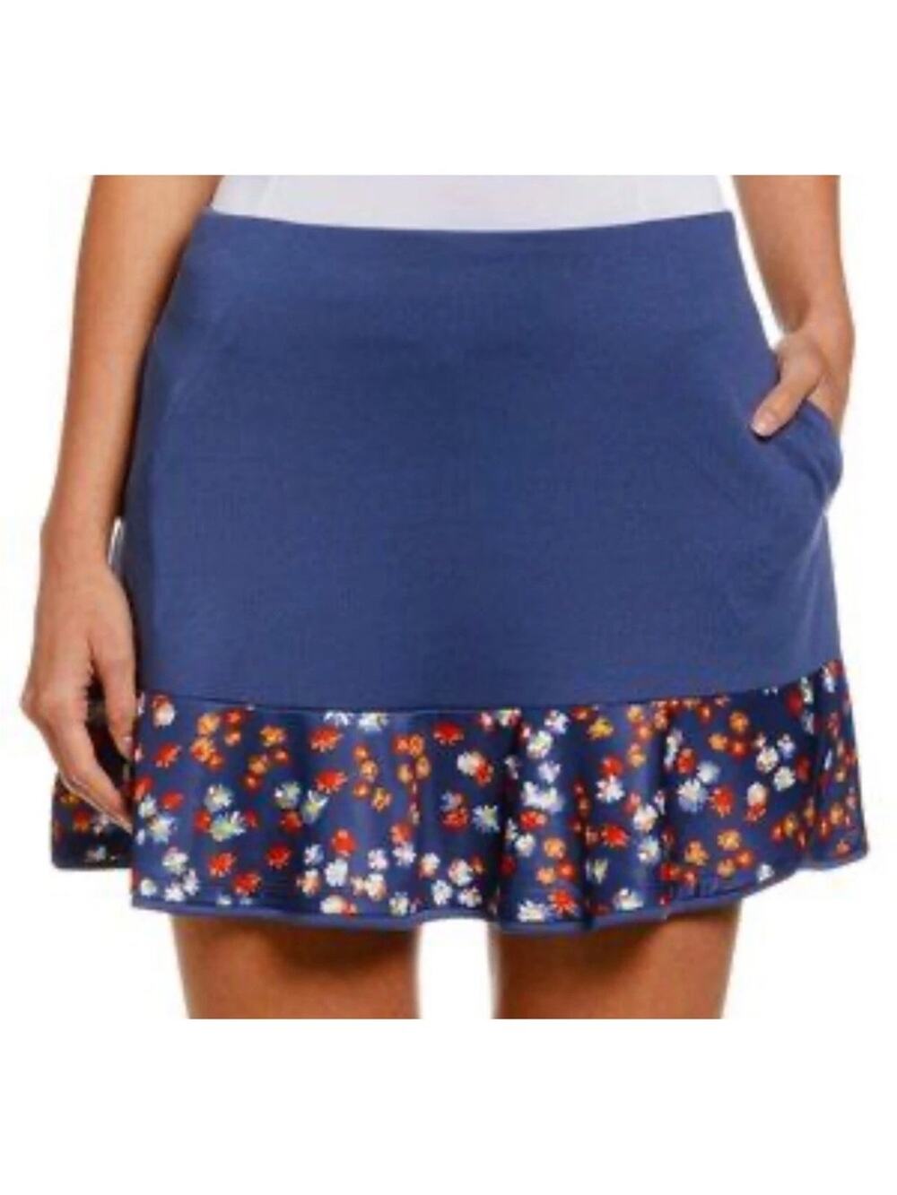 Callaway NWT Tennis Golf Pickleball Skirt TrueSculpt Opti Dri Blue Floral Large